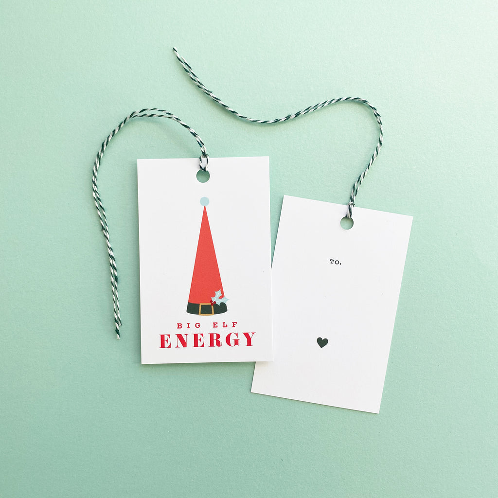 2021 Co. x Holiday Junkie ~ big elf energy gift tag set