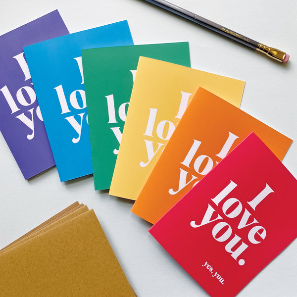 I love you, yes you rainbow color boxed set